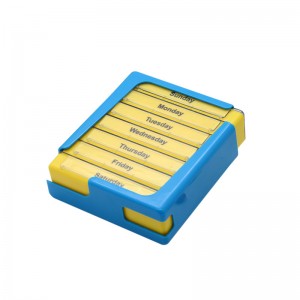 Cestovní ochrana Plastová 7denní tabletová krabička 7 přihrádek Vitamin Case Medicine Case