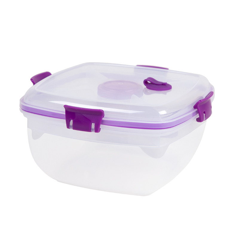 Plast bez obsahu BPA Snadný vyjímatelný kontejner na potraviny s vidličkou a spponem na oběd